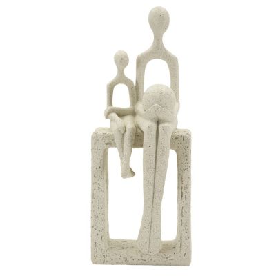 Kendra Home - Sculpture People 2, Beige, 10x7,5x26 cm