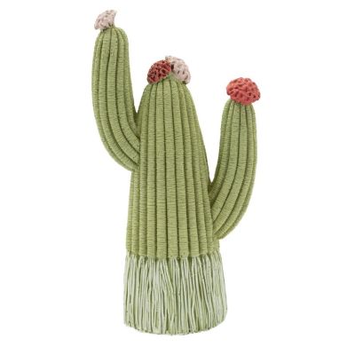 Kendra Home - Scultura Cactus 2, Multicolore, 10,5x6,5x20,5 cm