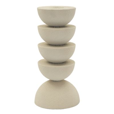 Kendra Home - Portacandela VKH740, Beige, 10x10x21 cm