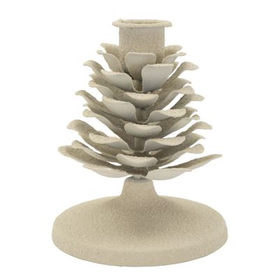Kendra Home - Candle Holder VKH748, Beige, 9,5x9,5x11,5 cm