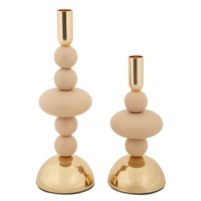 Kendra Home - Portacandela VKH926, Oro, 10x10x30 cm