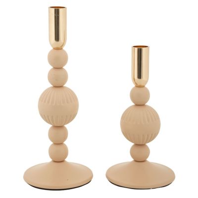 Kendra Home - Portacandela VKH932, Oro, 10x10x25,5 cm