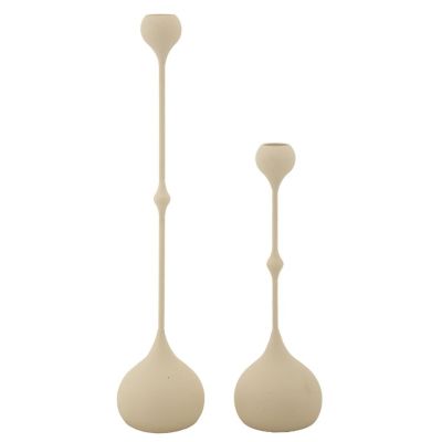 Kendra Home - Portacandela VKH939, Beige, 8x8x37 cm