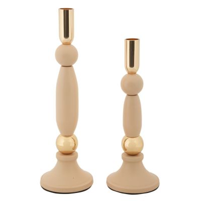 Kendra Home - Portacandela VKH942, Oro, 9,5x9,5x30 cm