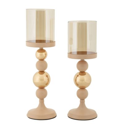 Kendra Home - Portacandela VKH938, Oro, 10x10x36 cm