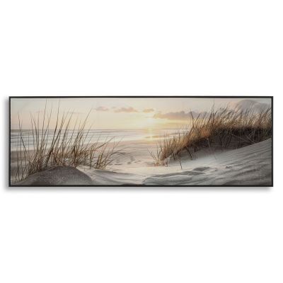Kendra Home - Stampa su Tela con Cornice Lago, Multicolore, 152x4x52 cm