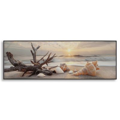 Kendra Home - Stampa su Tela con Cornice Mare 1, Multicolore, 152x4x52 cm