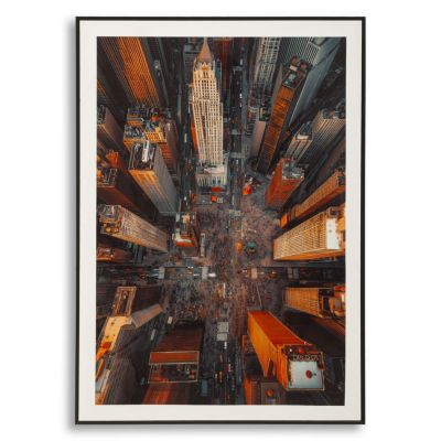 Kendra Home - Stampa su Tela con Cornice Città 1, Multicolore, 72x4x102 cm