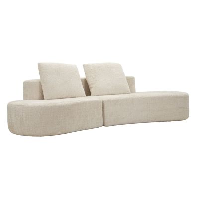 Kendra Home - Divano Letto VKH1116, Bianco, 238x92x78 cm