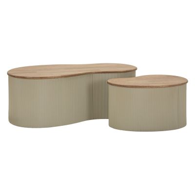 Kendra Home - Set di Tavolini VKH1118, Beige, 87x53x32 cm
