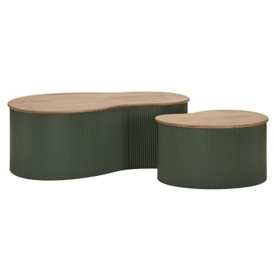 Kendra Home - Set di Tavolini VKH1119, Verde, 87x53x32 cm