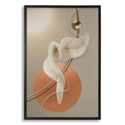 Kendra Home - Stampa su Tela con Cornice e LED Astratto, Multicolore, 80x4x120 cm