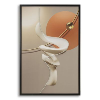 Kendra Home - Stampa su Tela con Cornice e LED Astratto 1, Multicolore, 80x4x120 cm