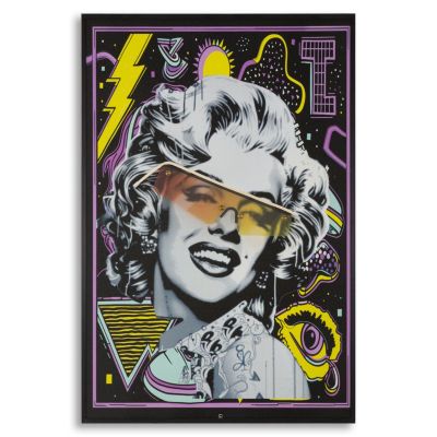 Kendra Home - Stampa su Tela con Cornice e LED Merylin, Multicolore, 60x3,5x90 cm