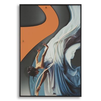 Kendra Home - Stampa su Tela con Cornice e LED Astratto 2, Multicolore, 60x3,5x90 cm