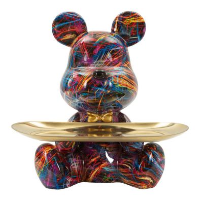 Kendra Home - Sculpture Baby Bear 2, Multicolor, 17x15x22,5 cm