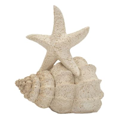Kendra Home - Scultura Conchiglie, Beige, 18x13x21,2 cm