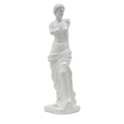 Kendra Home - Scultura Grecia 1, Bianco, 14x12x49 cm