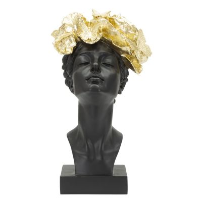 Kendra Home - Scultura MF369, Nero, 21x20x36,5 cm