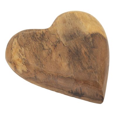 Kendra Home - Scultura Cuore 11, Marrone, 16x14x4,5 cm