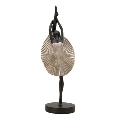 Kendra Home - Scultura Ballerina 6, Nero, 14x14x42,5 cm