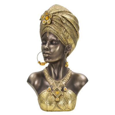 Kendra Home - Scultura Africa 8, Multicolore, 23,5x17,5x39,5 cm