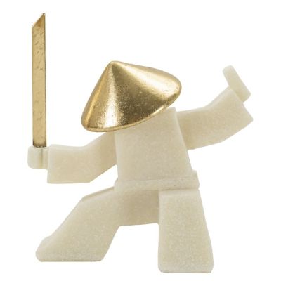 Kendra Home - Scultura Giappone 4, Bianco, 17x7,5x18,5 cm