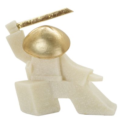 Kendra Home - Scultura Giappone 3, Bianco, 19x8x18 cm