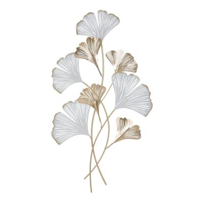 Kendra Home - Decorazione in Metallo 3D Foglia 39, Multicolore, 58x5x104,8 cm