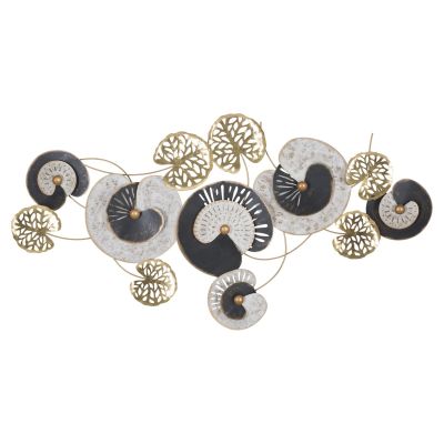 Kendra Home - Decorazione in Metallo 3D Cerchi 4, Multicolore, 124,5x6x65 cm