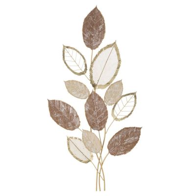 Kendra Home - Decorazione in Metallo 3D Foglia 30, Multicolore, 66x5x116,8 cm