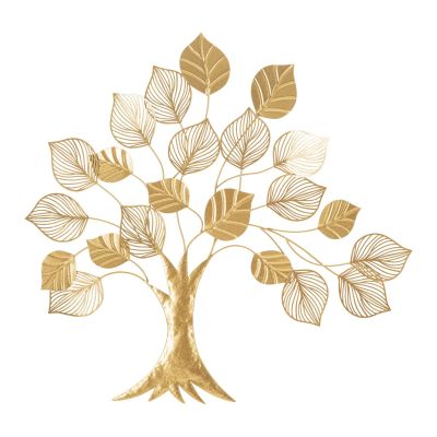 Kendra Home - Decorazione in Metallo 3D Albero 7, Multicolore, 81x2,5x78 cm