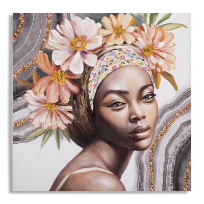 Kendra Home - Stampa su Tela Africa 15, Multicolore, 100x3x100 cm