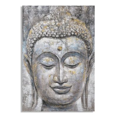 Kendra Home - Stampa su Tela Buddah 1, Multicolore, 80x3x120 cm