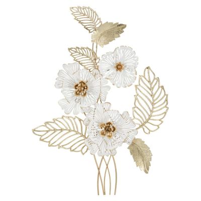 Kendra Home - Decorazione in Metallo 3D Fiori 33, Multicolore, 54x6,4x73,7 cm