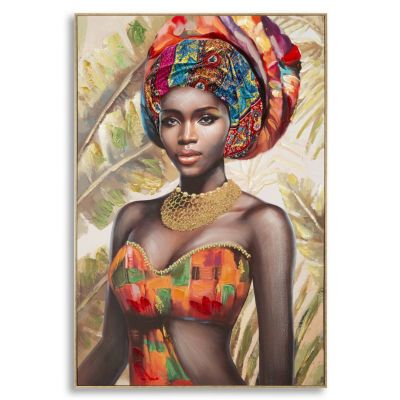 Kendra Home - Stampa su Tela Africa 18, Multicolore, 82x4,5x122 cm