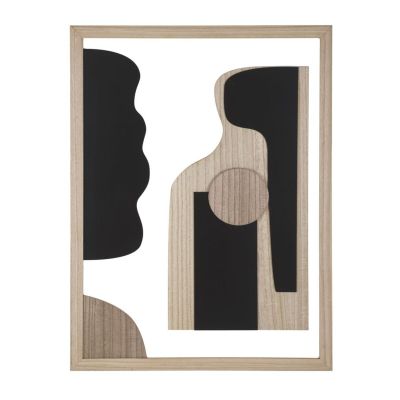 Kendra Home - Decorazione in Metallo e Legno Geometrico 6, Multicolore, 60x2x80 cm