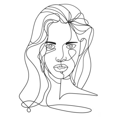 Kendra Home - Decorazione in Metallo Viso 4, Nero, 57,5x1,3x80 cm