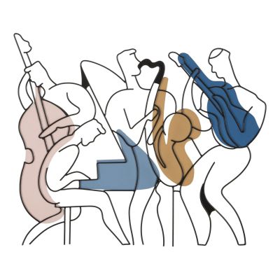 Kendra Home - Decorazione in Metallo 3D Danza, Multicolore, 70x1,3x60 cm