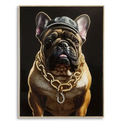 Kendra Home - Stampa su Tela Cane 10, Multicolore, 62x4x82 cm