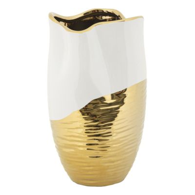 Kendra Home - Vaso Decorativo MF631, Oro, 20x20x35 cm