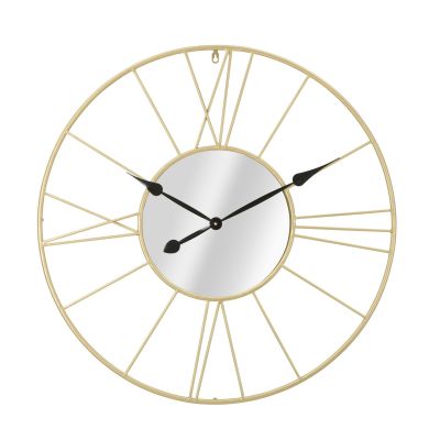 Kendra Home - Orologio da Parete MF283, Oro, 80x6x80 cm