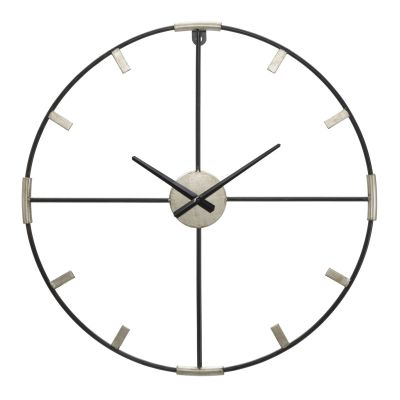 Kendra Home - Orologio da Parete MF245, Nero, 60x3,5x60 cm
