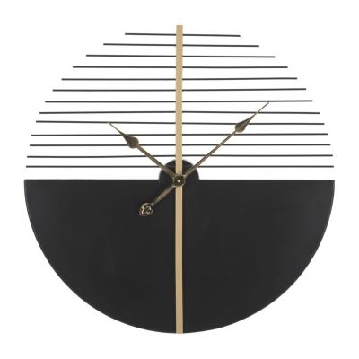 Kendra Home - Orologio da Parete MF236, Nero, 60x4,5x60 cm