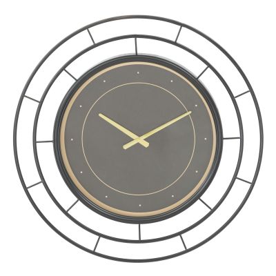 Kendra Home - Orologio da Parete MF279, Nero, 70x5,5x70 cm