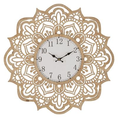 Kendra Home - Orologio da Parete MF232, Marrone, 60x4,5x60 cm