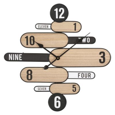 Kendra Home - Orologio da Parete MF264, Marrone, 60x5x60 cm