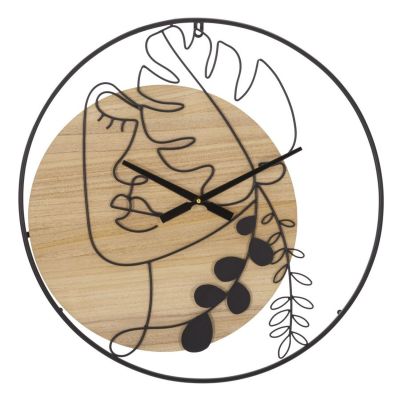 Kendra Home - Orologio da Parete MF268, Marrone, 60x2x60 cm