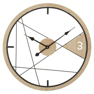 Kendra Home - Orologio da Parete MF261, Marrone, 60x2,5x60 cm