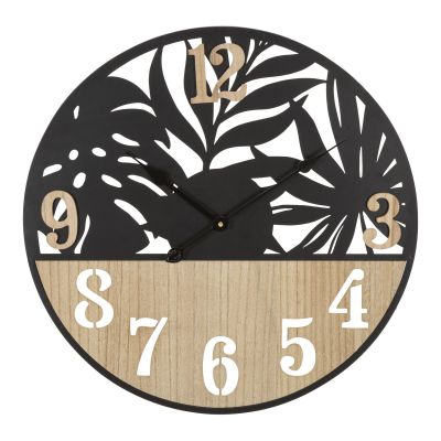 Kendra Home - Orologio da Parete MF257, Nero, 60x2,5x60 cm